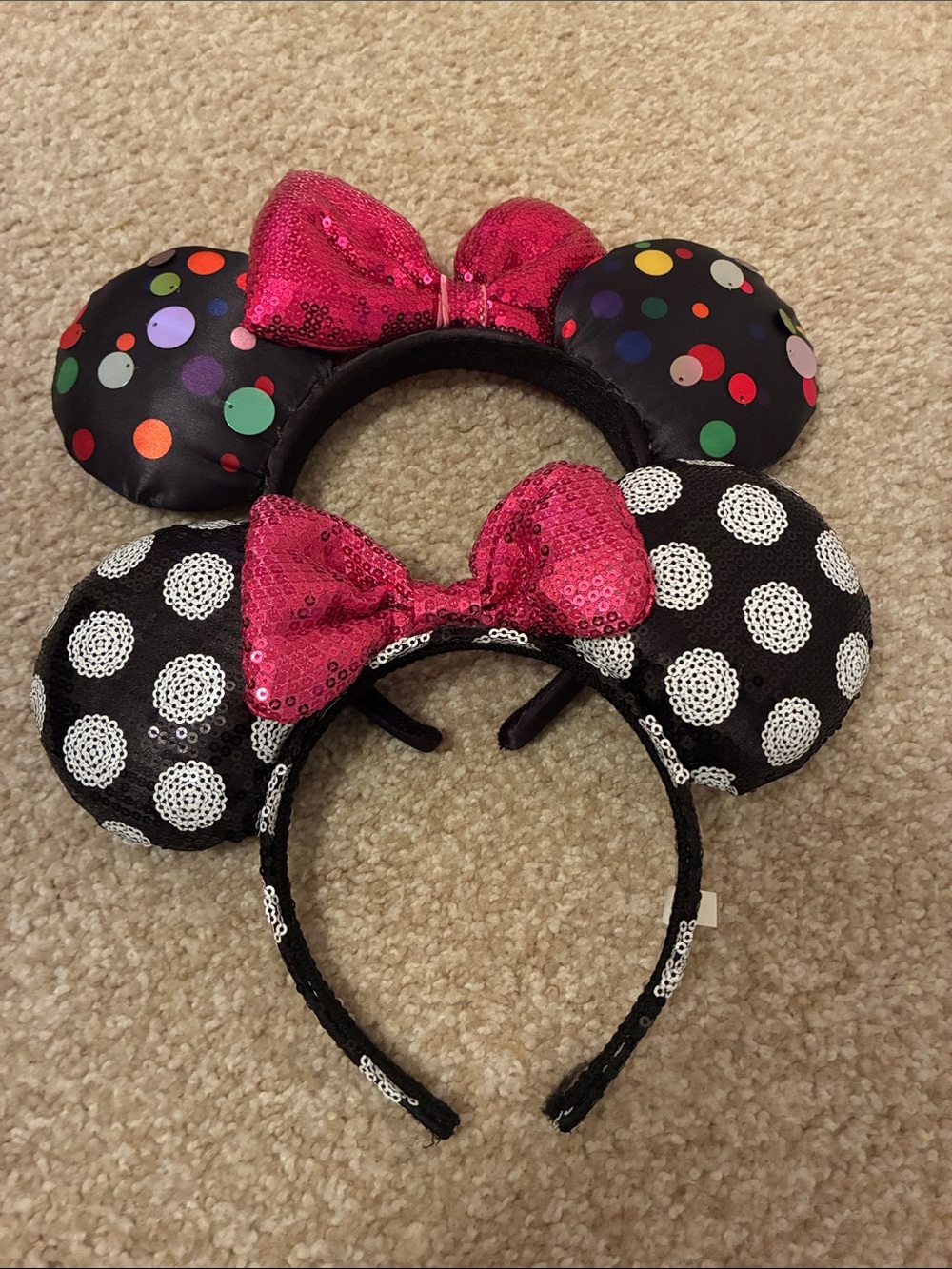 Disney Minnie ears Polka dot set of 2